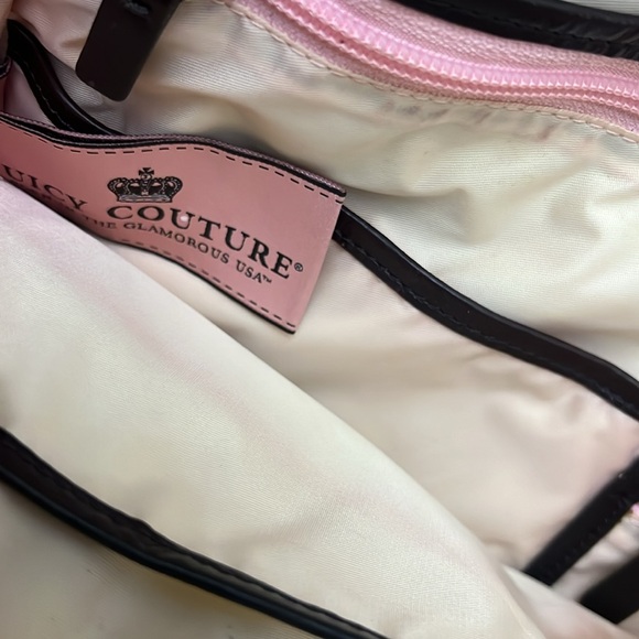 Vintage Y2K Juicy Couture Velour Messenger Laptop Bag Pink Velour.. - Picture 4 of 11